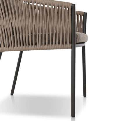 Porto Outdoor Dining Chair by Four Hands. Made from 100% olefin, aluminum, 100% polypropylene in a modern style.