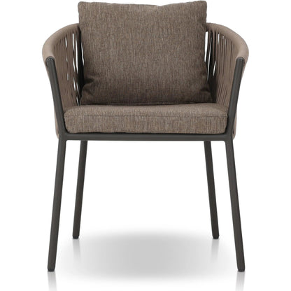 Porto Outdoor Dining Chair by Four Hands. Made from 100% olefin, aluminum, 100% polypropylene in a modern style.