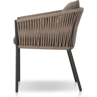 Porto Outdoor Dining Chair by Four Hands. Made from 100% olefin, aluminum, 100% polypropylene in a modern style.