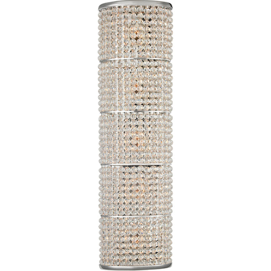 Sherrill Wall Sconce by Hudson Valley in polished nickel. Made from steel in a transitional style.