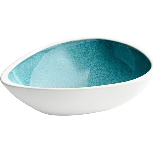 Nice Dream Tray by Cyan Design in white, green. Made from ceramic in a coastal style.