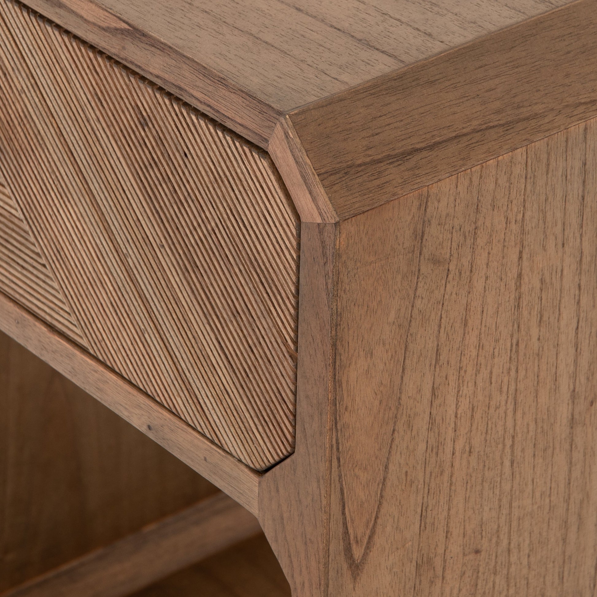Caspian Nightstand by Four Hands. Made from ash veneer, resawn, iron in a eclectic & global style.