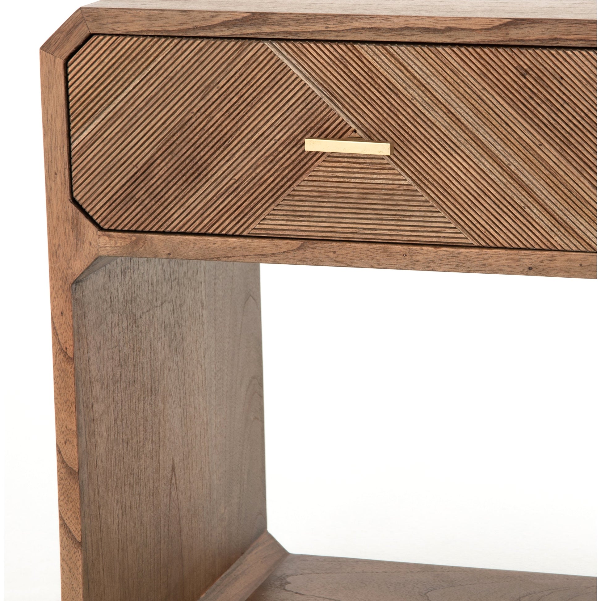 Caspian Nightstand by Four Hands. Made from ash veneer, resawn, iron in a eclectic & global style.