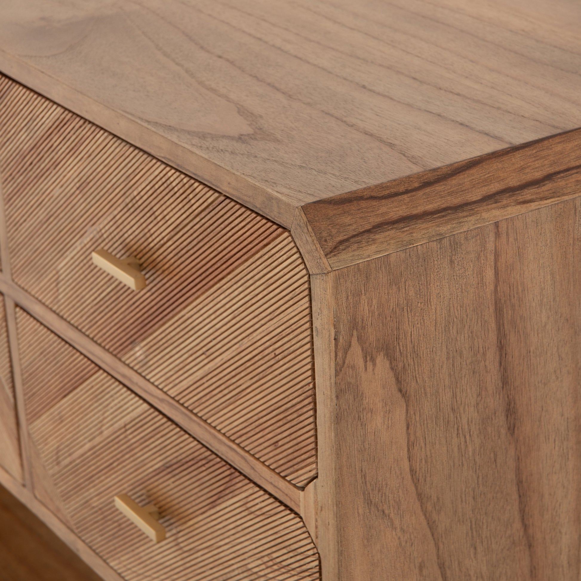Caspian 6 Drawer Dresser by Four Hands. Made from ash veneer, resawn, iron in a eclectic & global style.