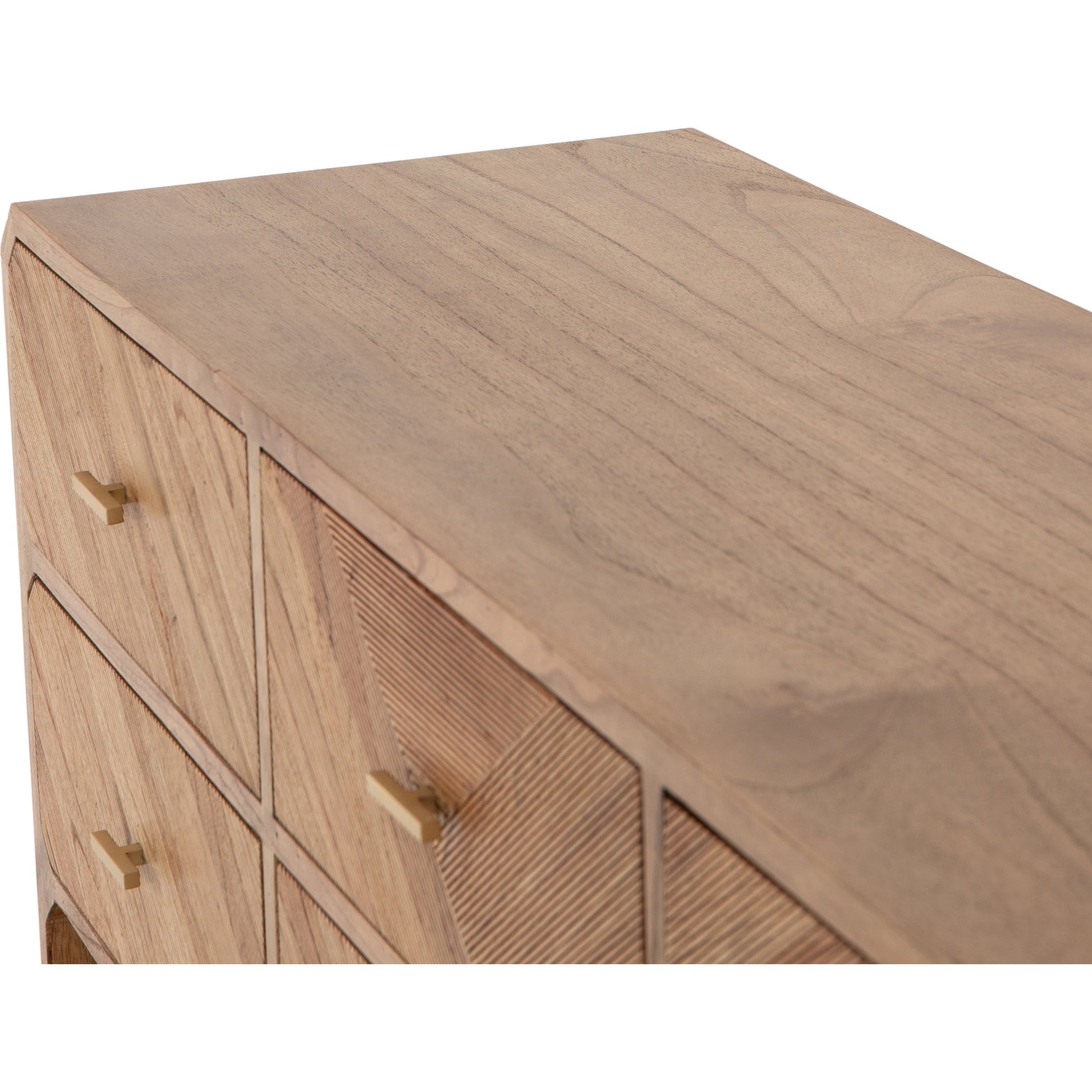 Caspian 6 Drawer Dresser by Four Hands. Made from ash veneer, resawn, iron in a eclectic & global style.