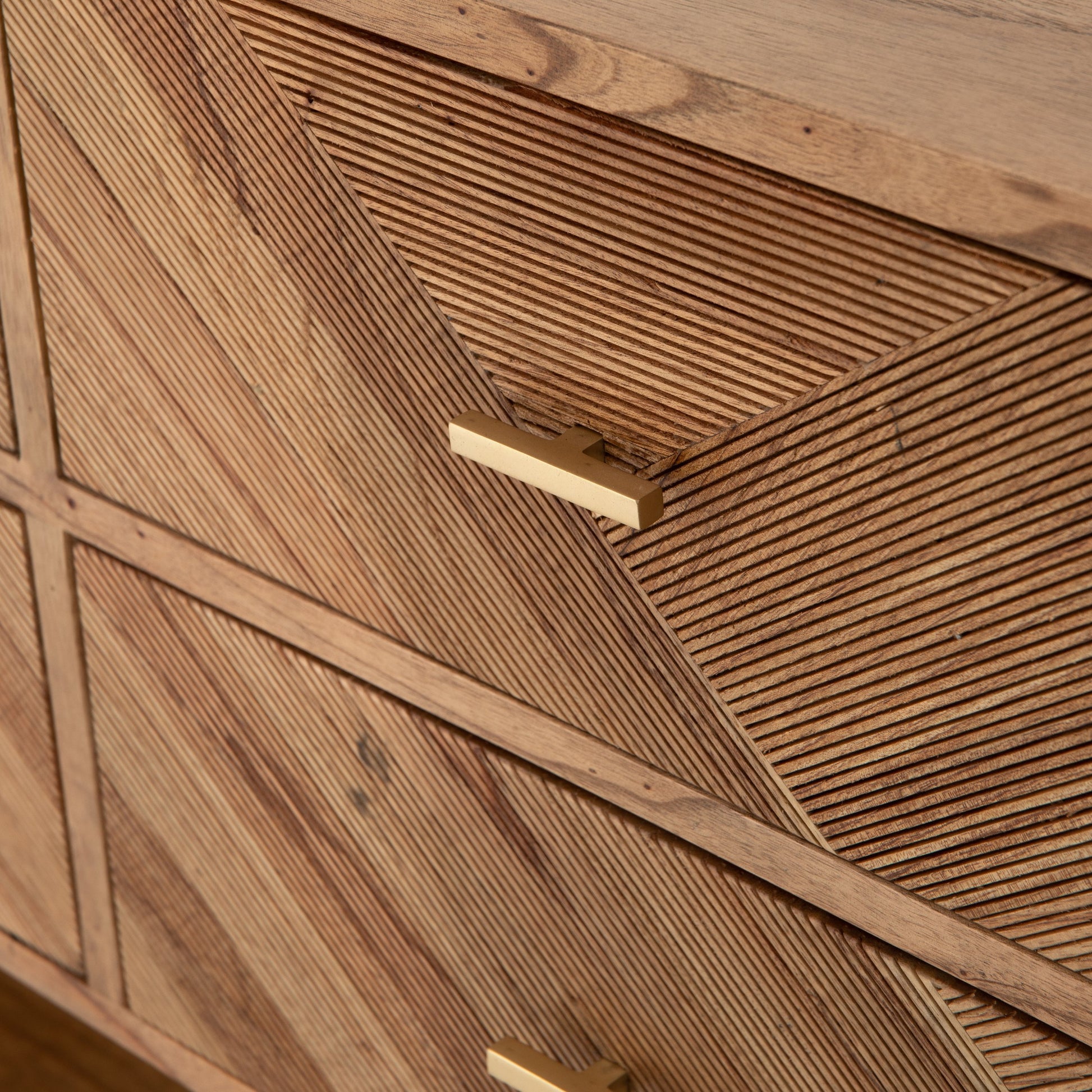 Caspian 6 Drawer Dresser by Four Hands. Made from ash veneer, resawn, iron in a eclectic & global style.