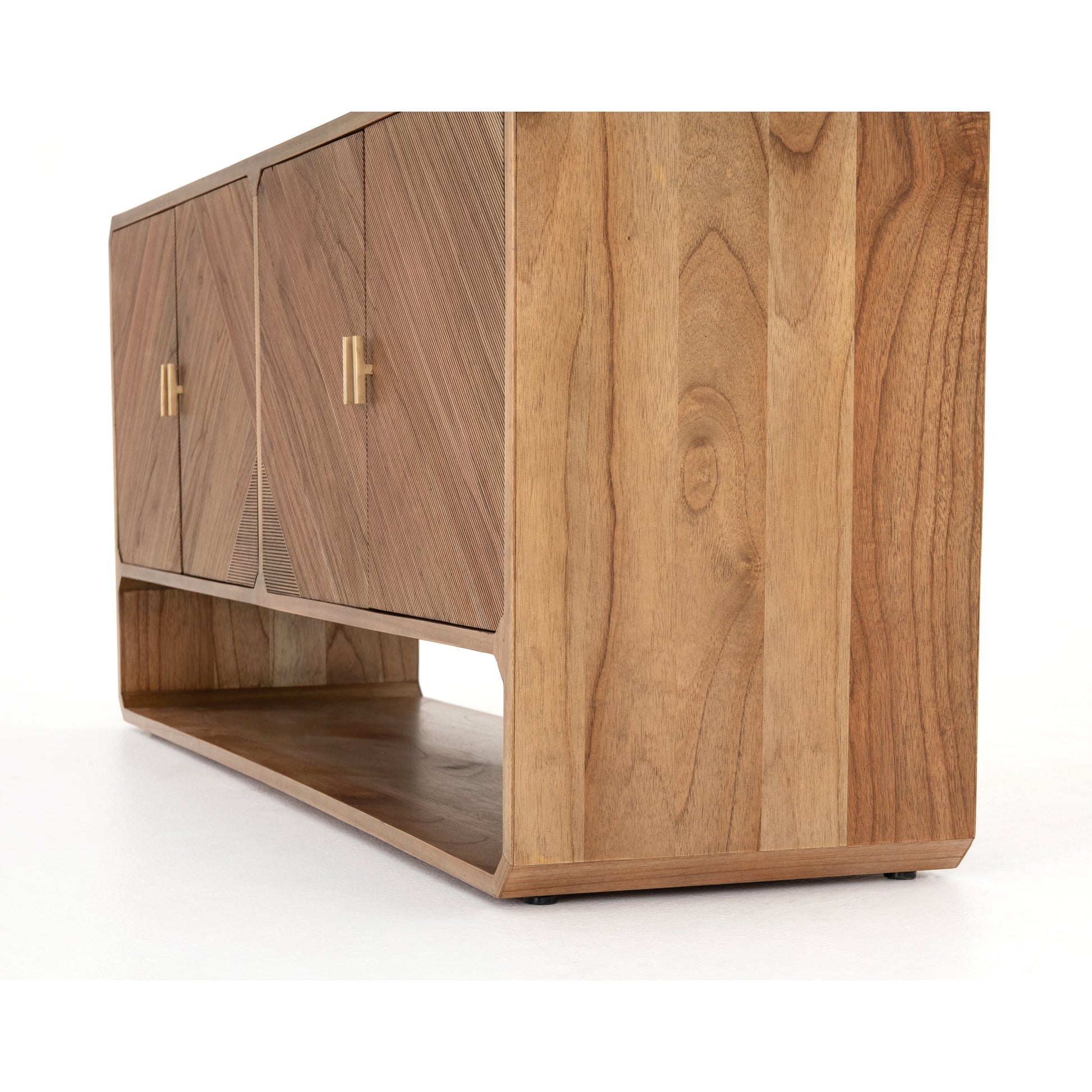 Caspian Sideboard by Four Hands. Made from ash veneer, resawn, iron in a eclectic & global style.