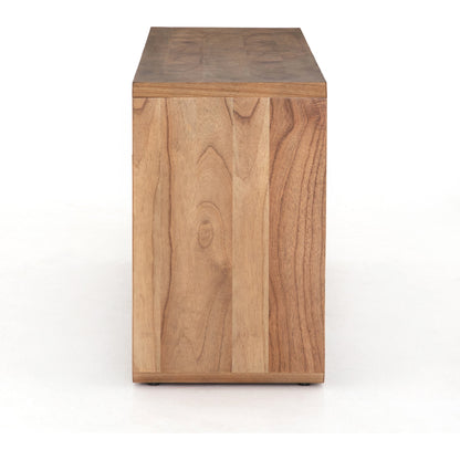 Caspian Sideboard by Four Hands. Made from ash veneer, resawn, iron in a eclectic & global style.