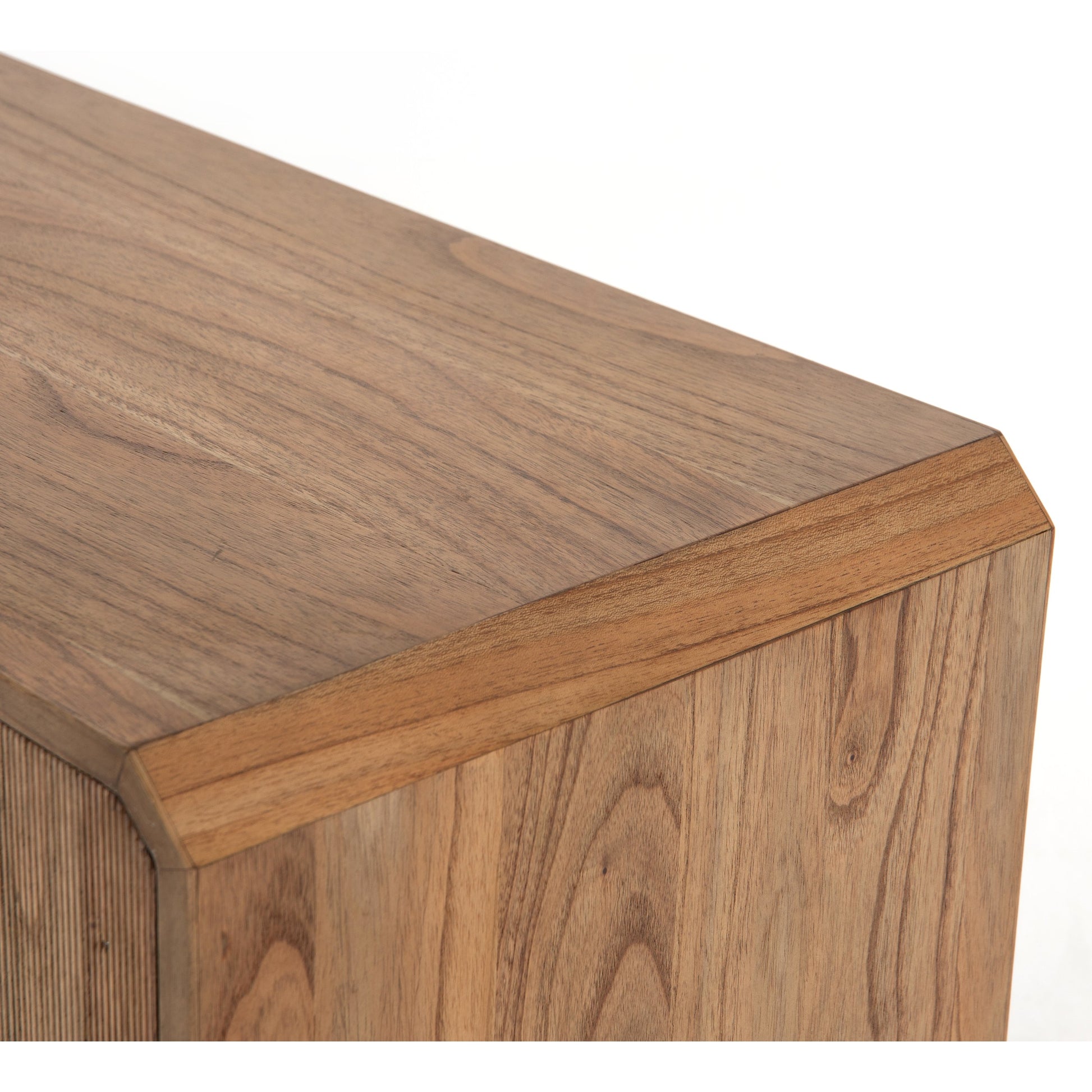 Caspian Media Console by Four Hands. Made from ash veneer, resawn, iron in a eclectic & global style.