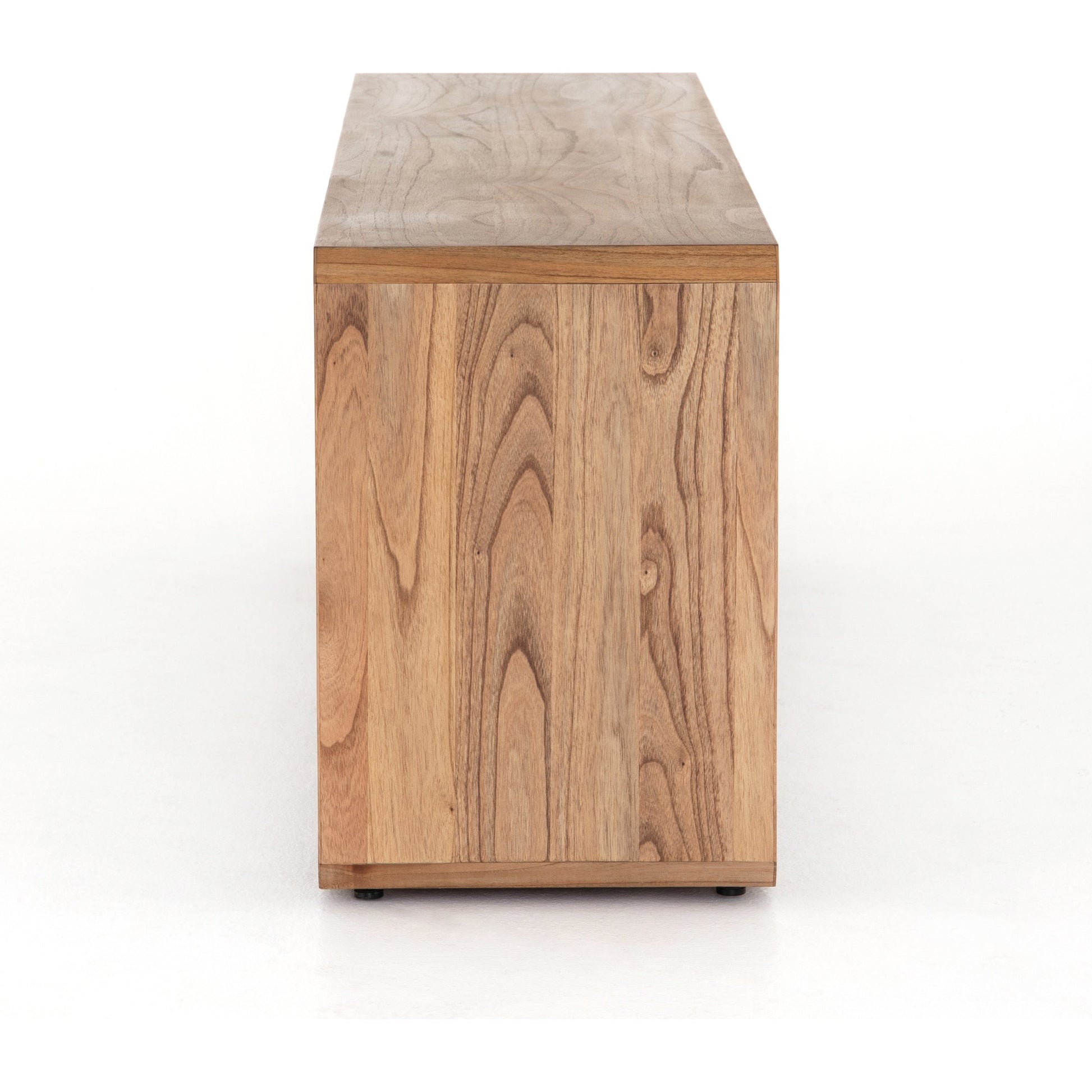 Caspian Media Console by Four Hands. Made from ash veneer, resawn, iron in a eclectic & global style.