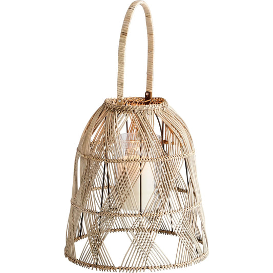 Clydesdale Candleholder by Cyan Design in rattan. Made from rattan, iron, glass in a eclectic & global style.