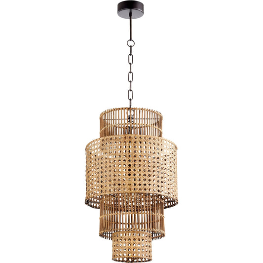 Wickham Pendant by Cyan Design in rattan. Made from bamboo, rattan, iron in a eclectic & global style.