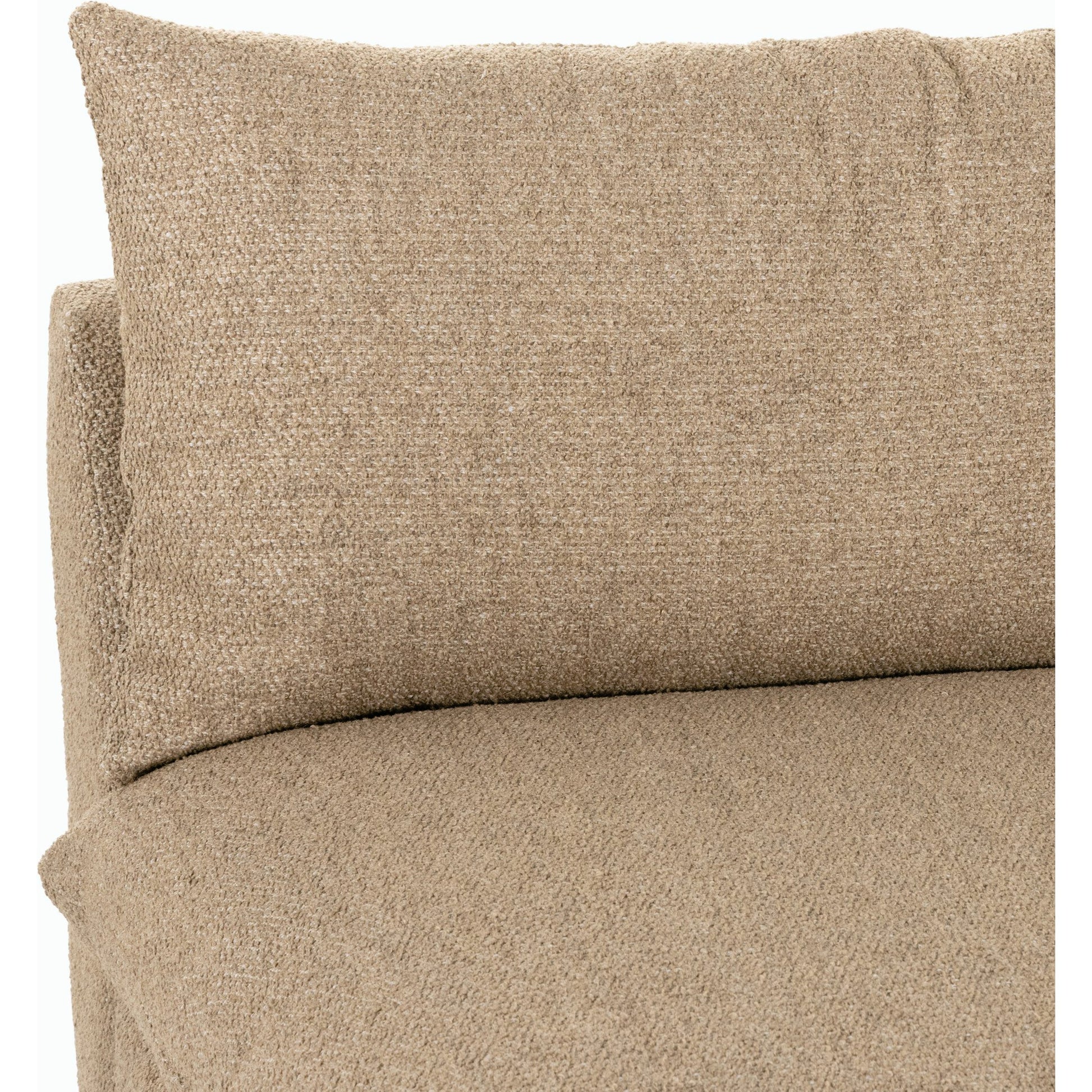 Grant 3-PC Sectional by Four Hands in ashby oatmeal and espresso. Made from 72% polyester, 18% pre-combed cotton, 10% cotton, solid banak, solid pine in a modern style.