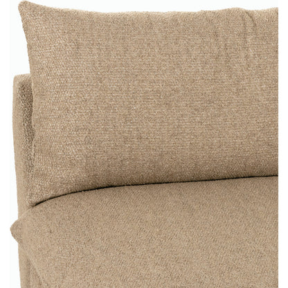 Grant 3-PC Sectional by Four Hands in ashby oatmeal and espresso. Made from 72% polyester, 18% pre-combed cotton, 10% cotton, solid banak, solid pine in a modern style.