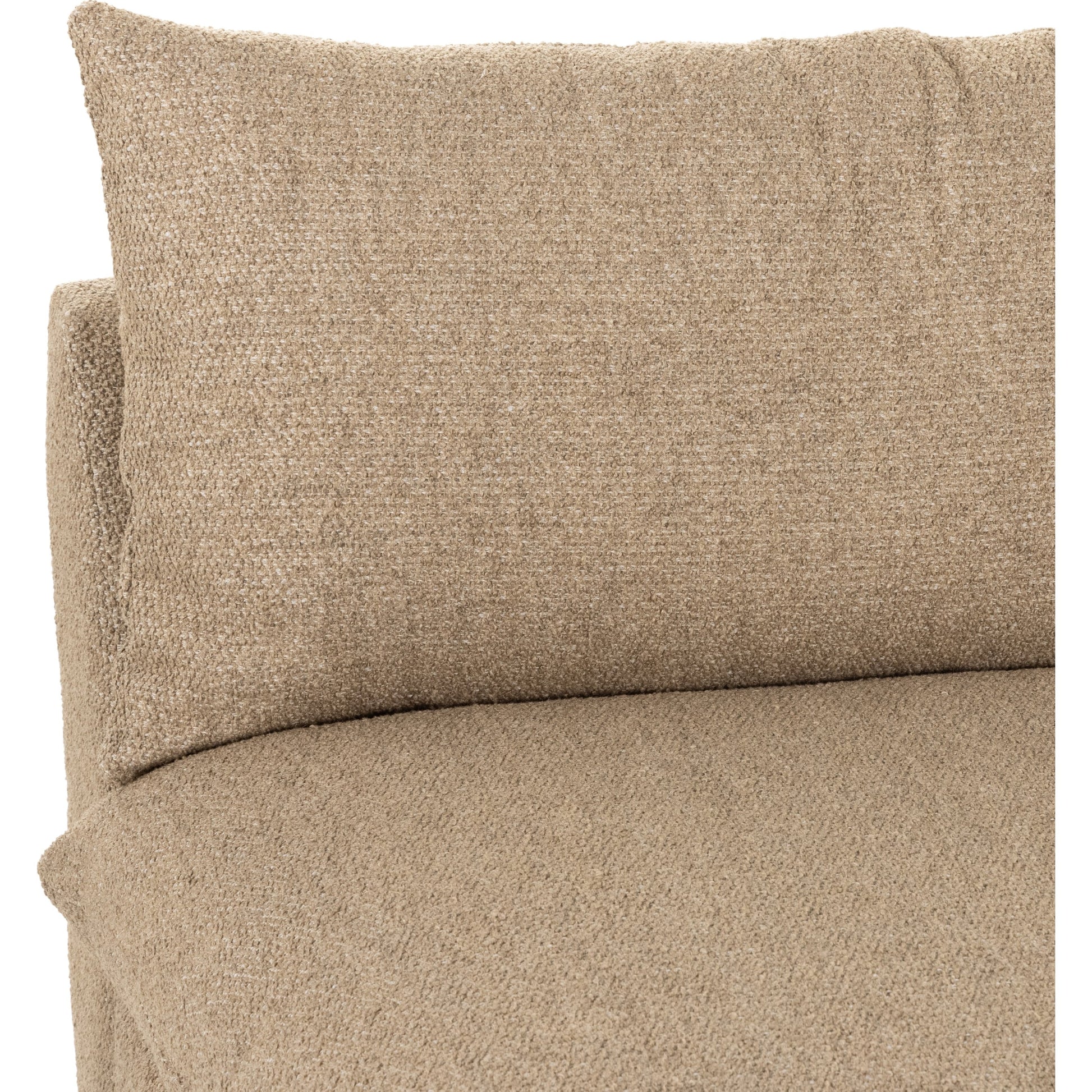 Grant 3-PC Sectional by Four Hands in ashby oatmeal and espresso. Made from 72% polyester, 18% pre-combed cotton, 10% cotton, solid banak, solid pine in a modern style.