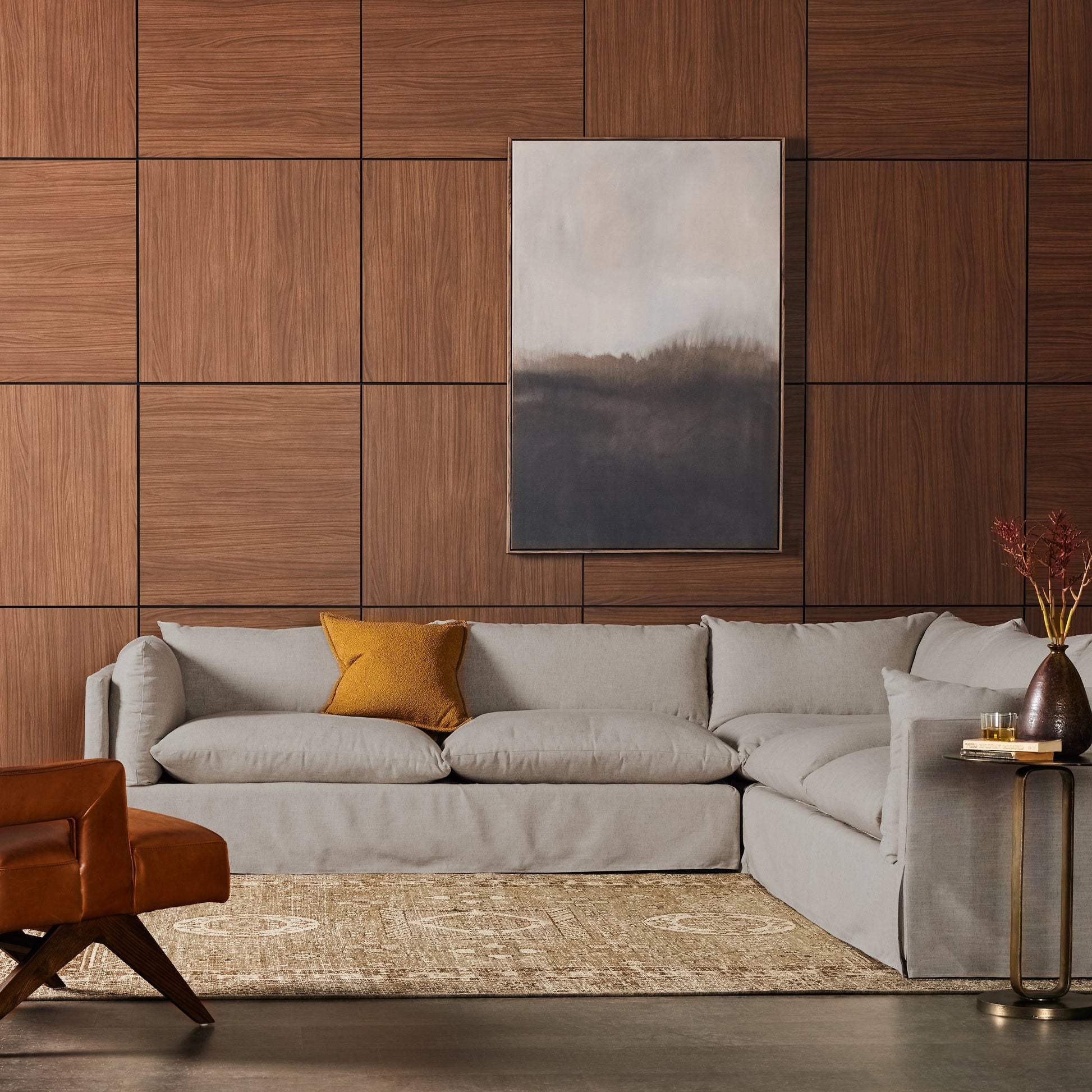 Habitat Slipcover 3-Piece Sectional by Four Hands. Made from unique in a modern style.