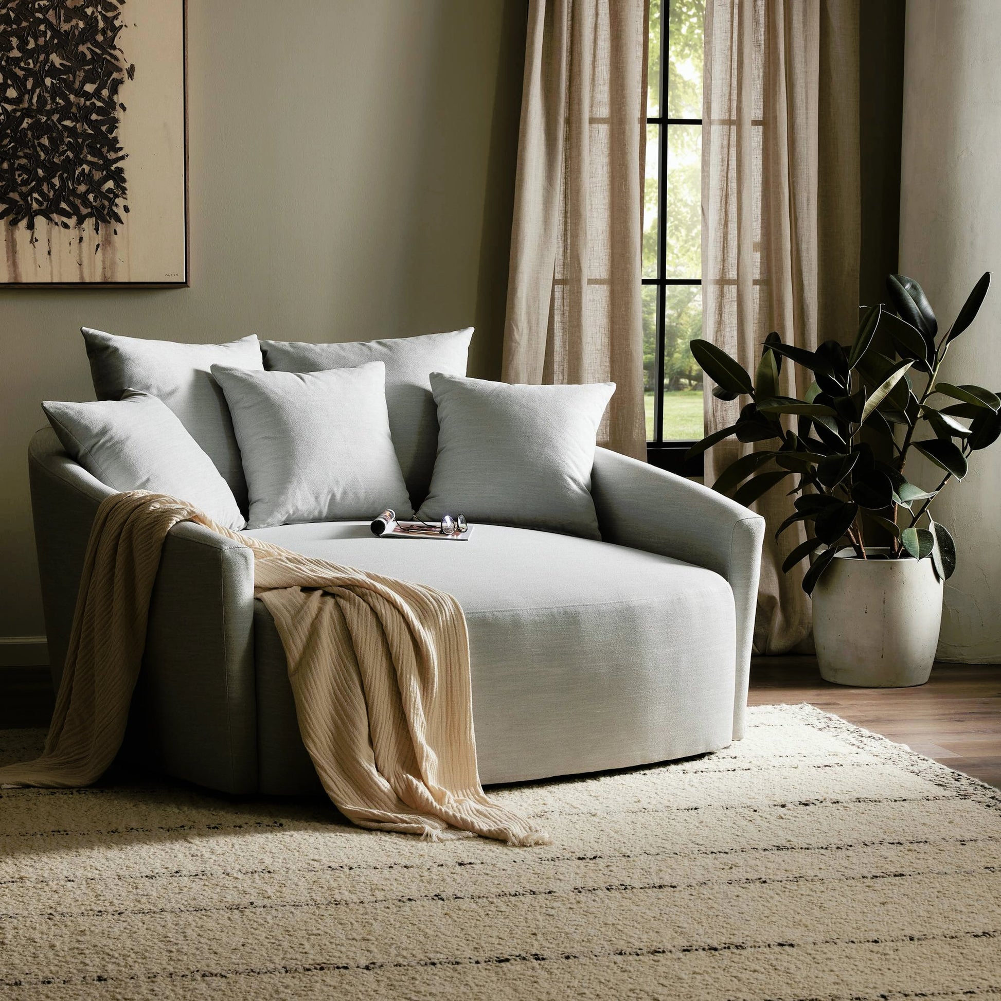 Chloe Media Lounger by Four Hands. Made from unique in a modern style.