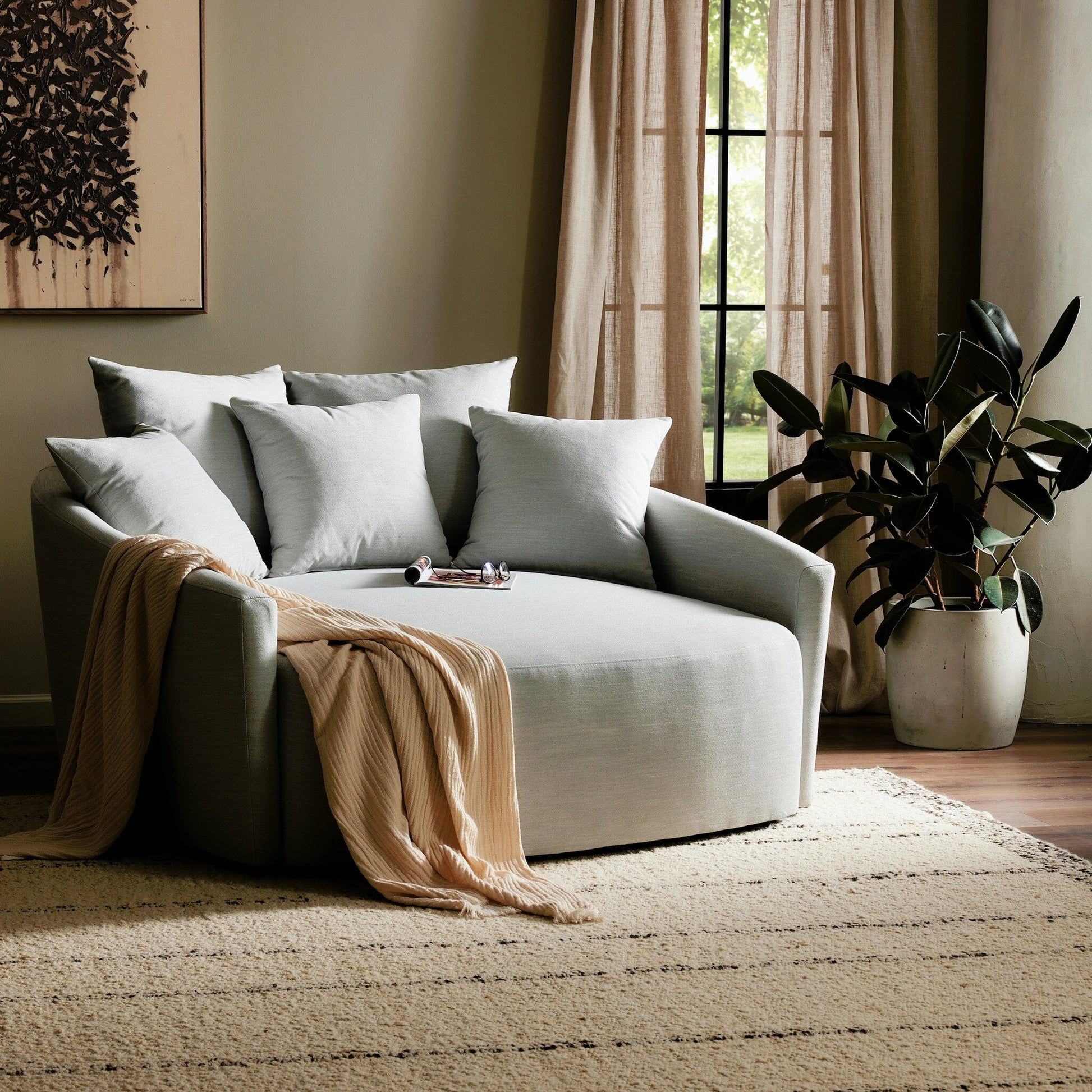 Chloe Media Lounger by Four Hands. Made from unique in a modern style.