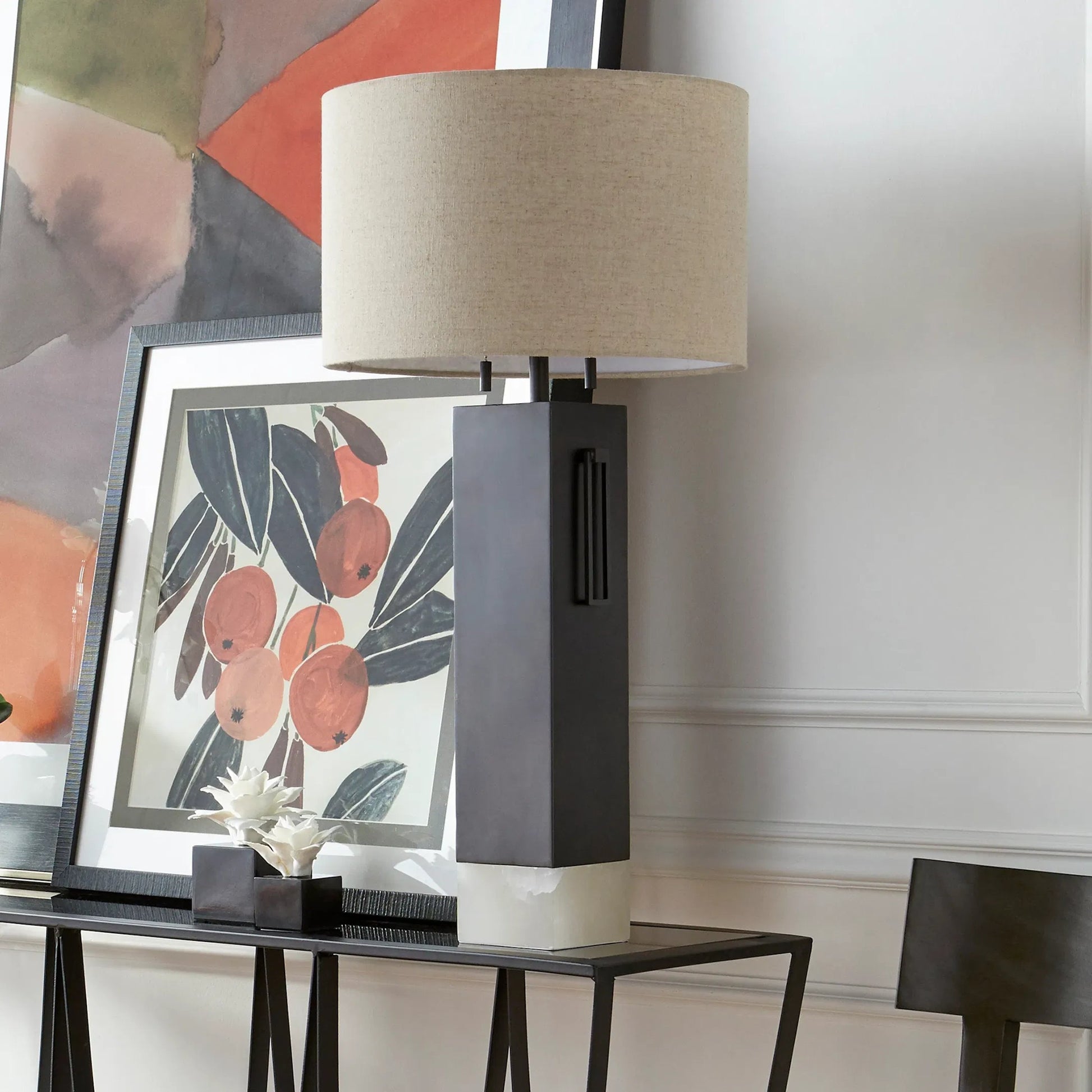 Calendine Sculpture by Cyan Design in white. Made from ceramic, marble in a modern style.