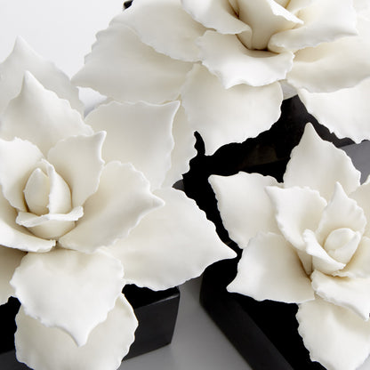 Calendine Sculpture by Cyan Design in white. Made from ceramic, marble in a modern style.