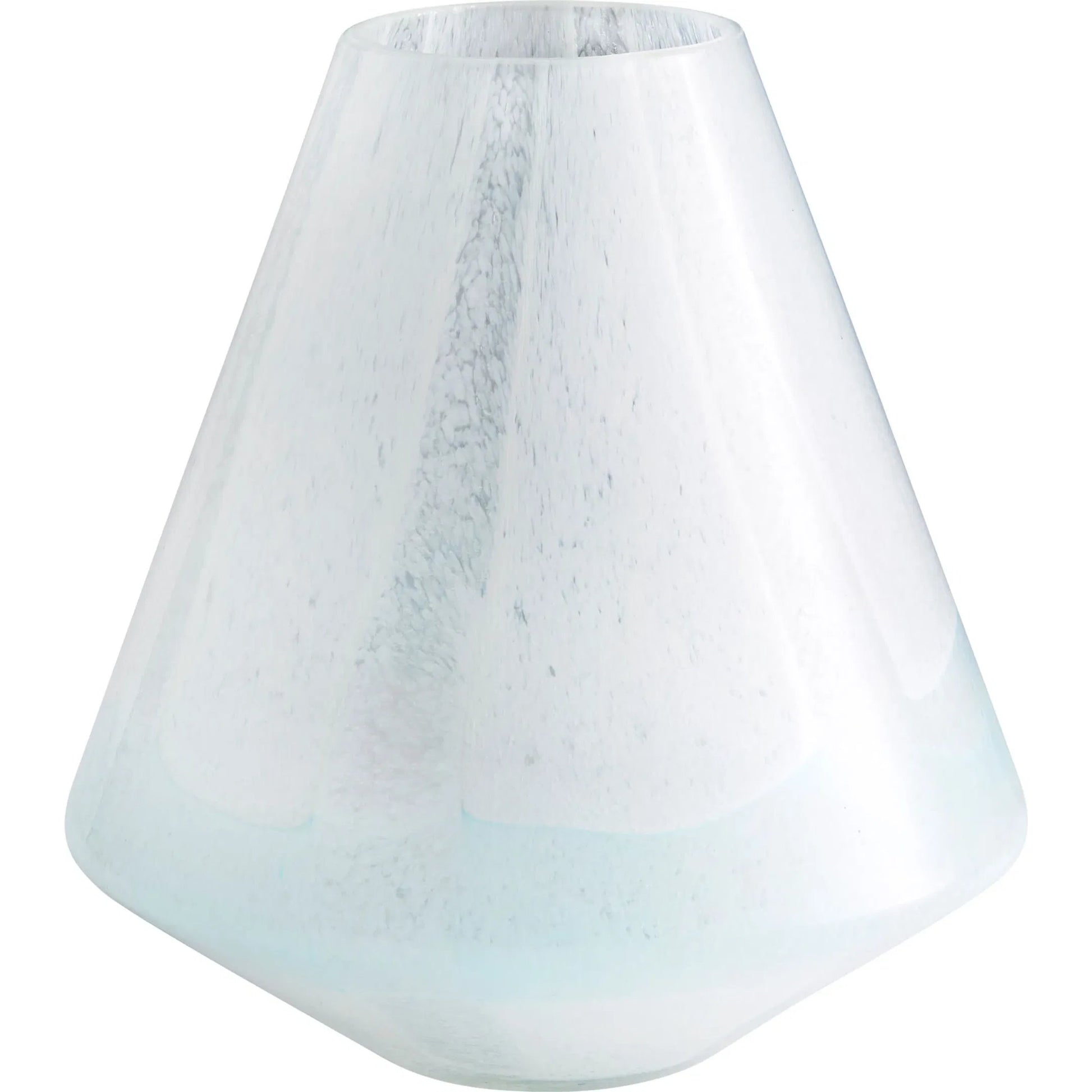 Backdrift Vase by Cyan Design in sky blue, white. Made from glass in a modern style.
