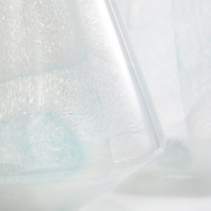 Backdrift Vase by Cyan Design in sky blue, white. Made from glass in a modern style.