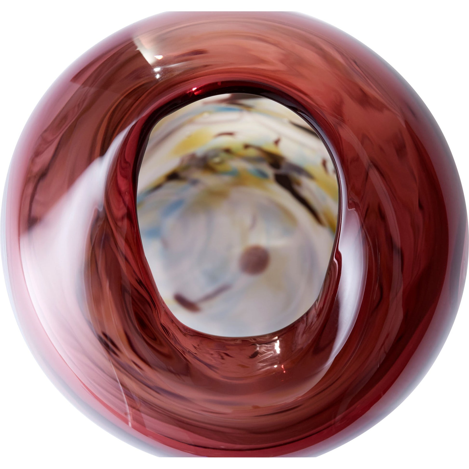 Sao Vase by Cyan Design in purple, white. Made from glass in a modern style.