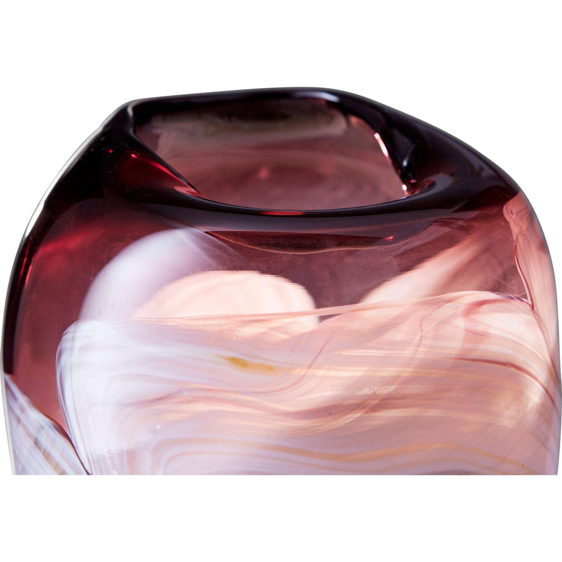 Sao Vase by Cyan Design in purple, white. Made from glass in a modern style.