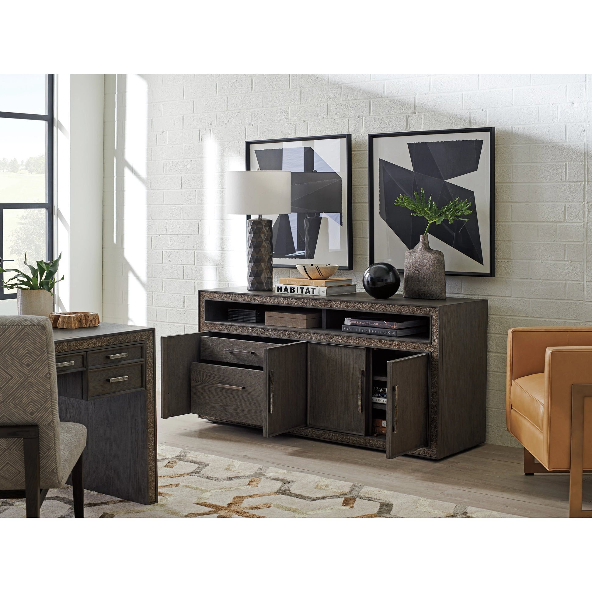 Hampton Media Console by Sligh in graphite. Made from unique in a traditional style.