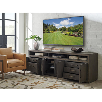 Hampton Long Media Console by Sligh in graphite. Made from unique in a traditional style.