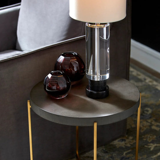 Rosalind Vase by Cyan Design in blush. Made from glass in a modern style.