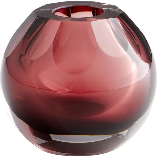 Rosalind Vase by Cyan Design in blush. Made from glass in a modern style.
