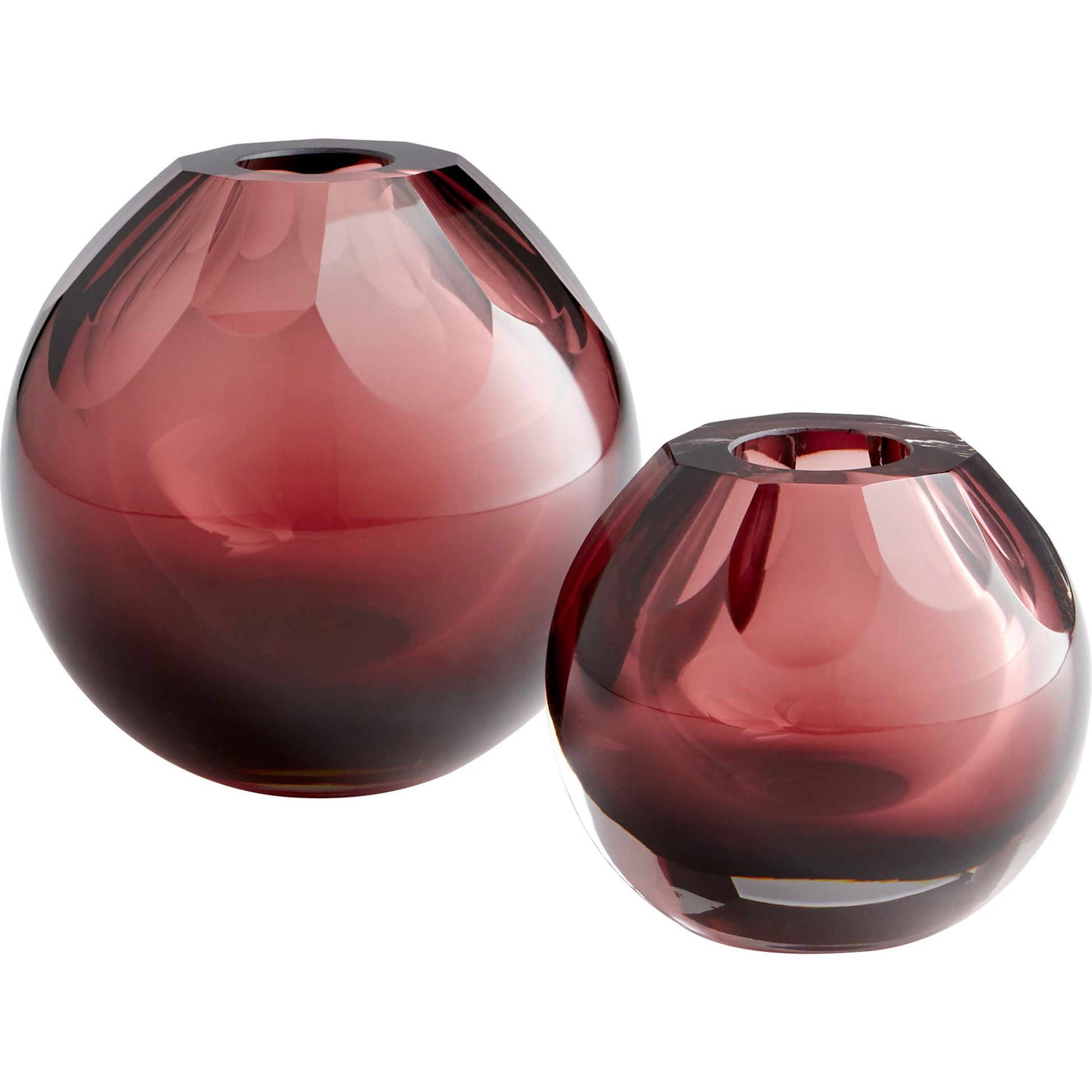 Rosalind Vase by Cyan Design in blush. Made from glass in a modern style.