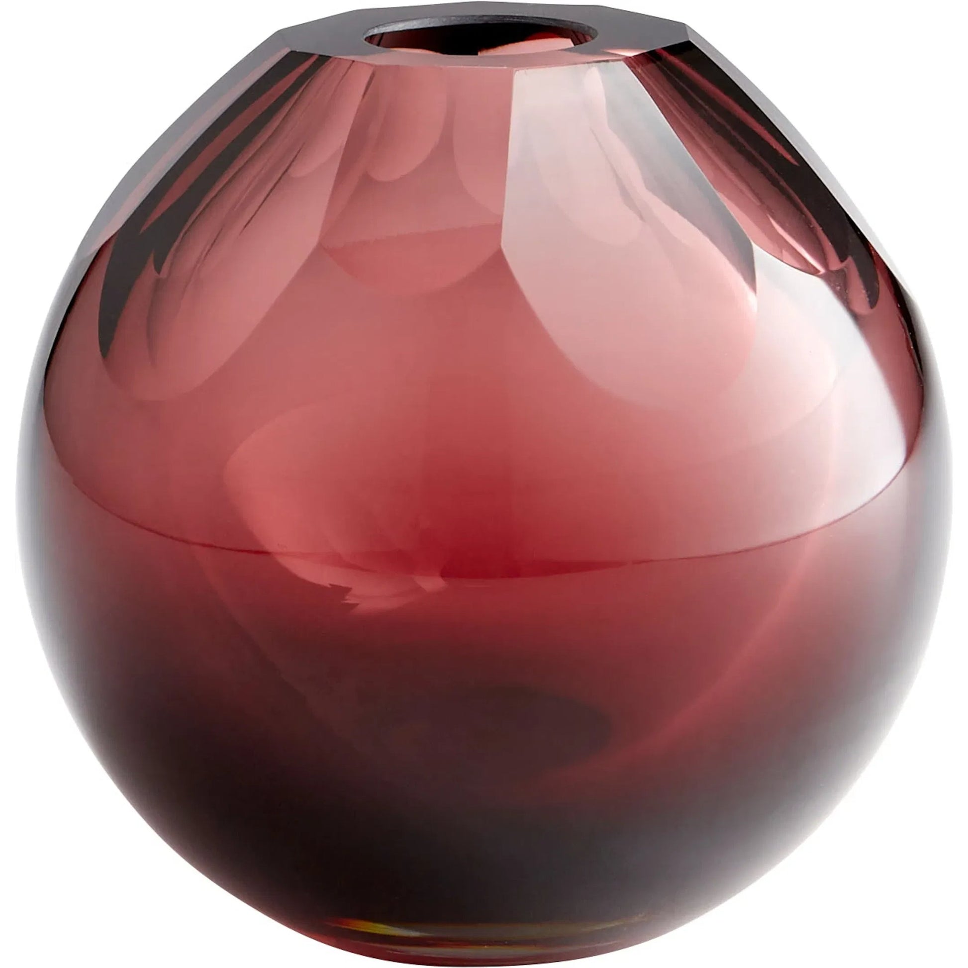 Rosalind Vase by Cyan Design in blush. Made from glass in a modern style.