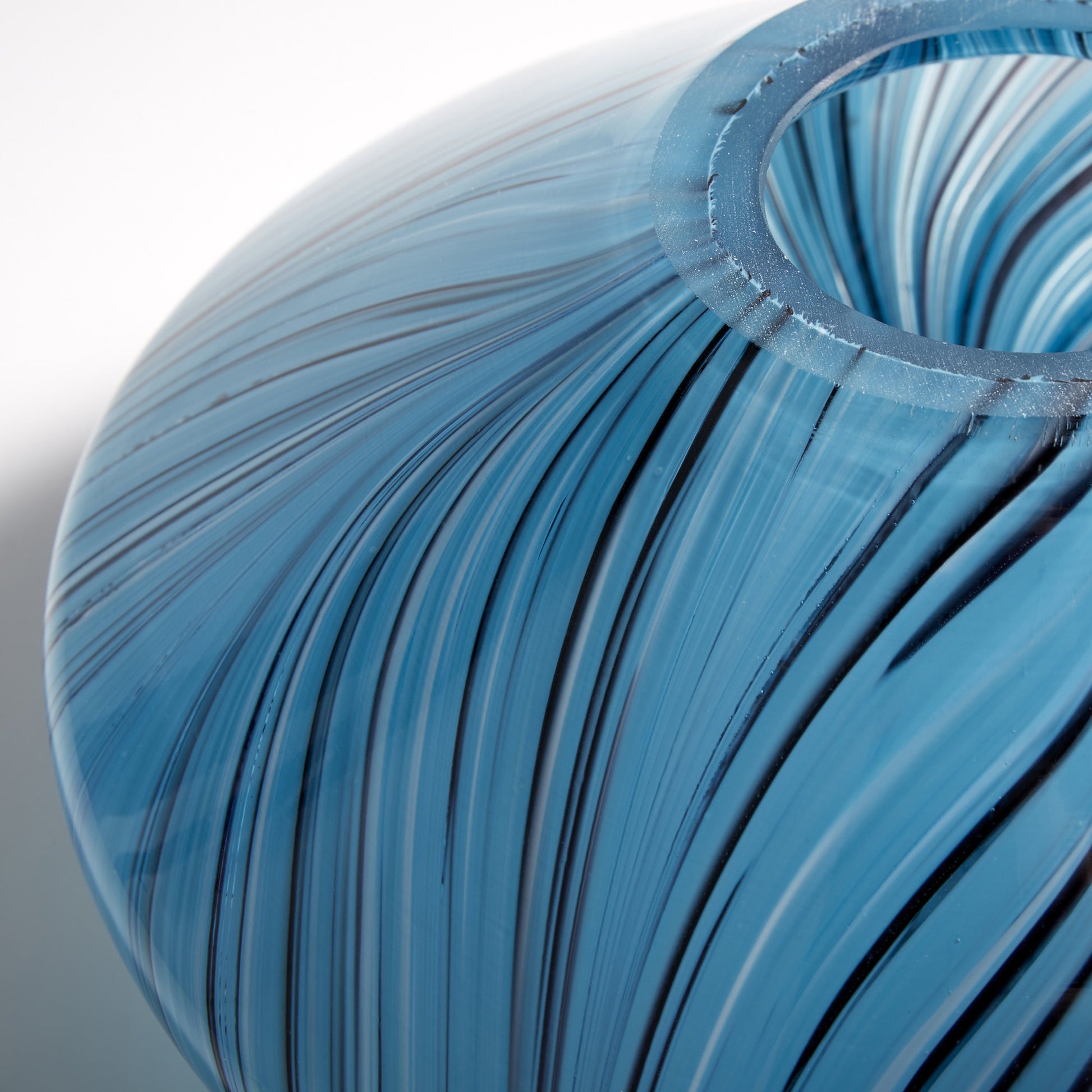 Phoebe Vase by Cyan Design in blue. Made from glass in a coastal style.