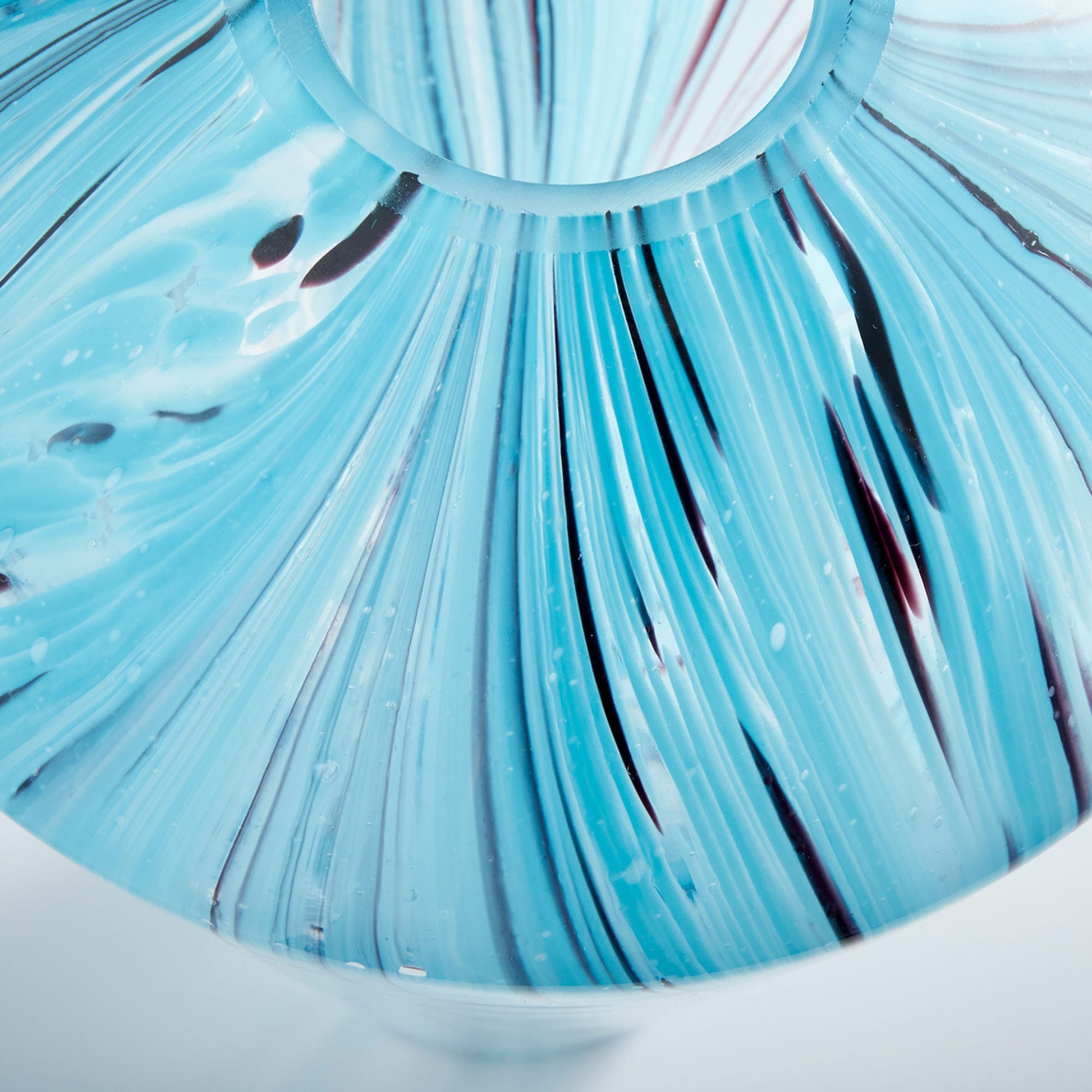 Phoebe Vase by Cyan Design in blue. Made from glass in a coastal style.