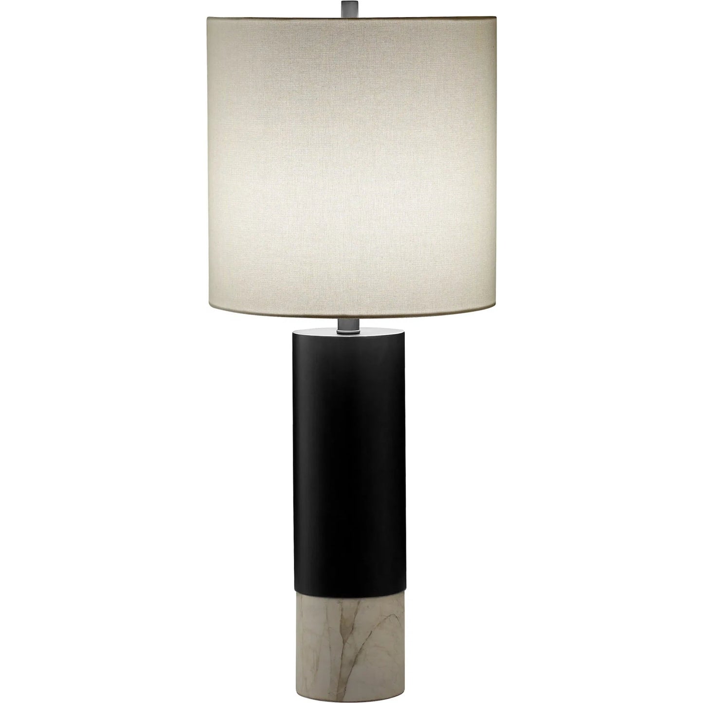 006 S-341855 | Additional Silo | Adana Table Lamp by Cyan Design in gun metal. Made from iron, marble with white linen shade in a modern style.