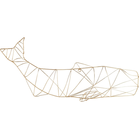 Humpback Wall Art by Cyan Design in gold. Made from iron in a coastal style.