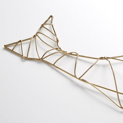 Humpback Wall Art by Cyan Design in gold. Made from iron in a coastal style.