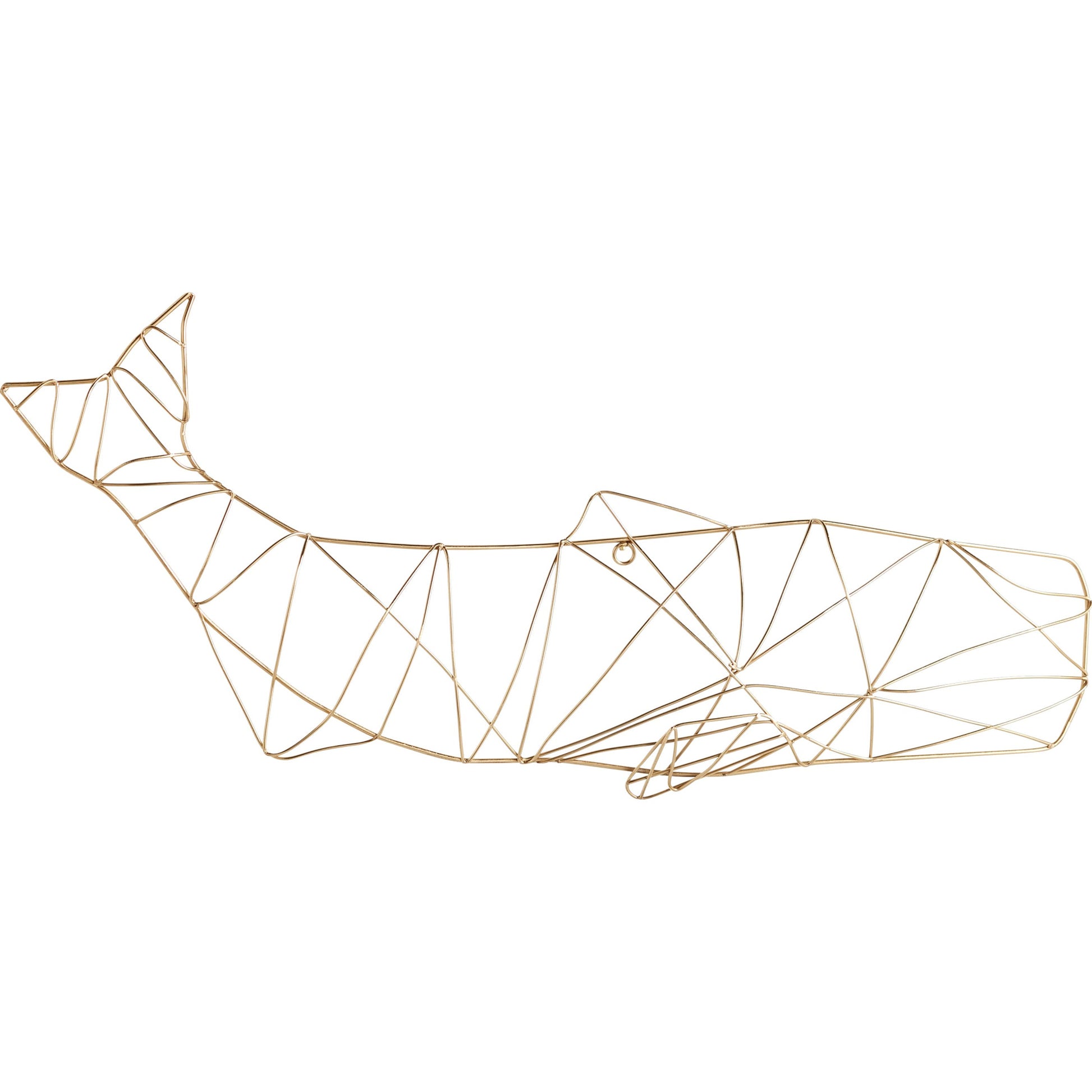 Humpback Wall Art by Cyan Design in gold. Made from iron in a coastal style.