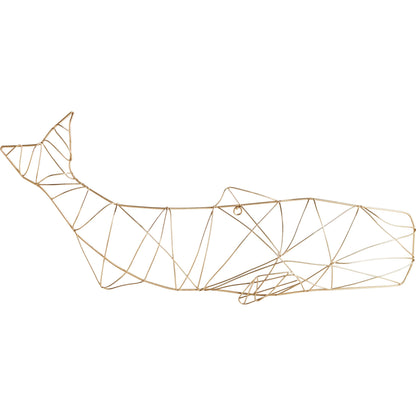 Humpback Wall Art by Cyan Design in gold. Made from iron in a coastal style.