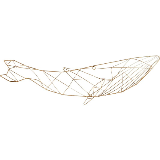 Whale of a Wall Art by Cyan Design in gold. Made from iron in a coastal style.