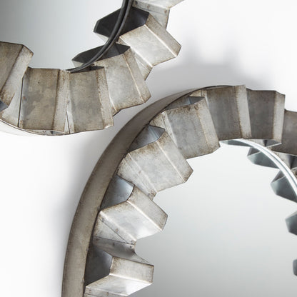 Argos Mirror by Cyan Design in galvanized. Made from iron, wood, mirrored glass in a eclectic & global style.