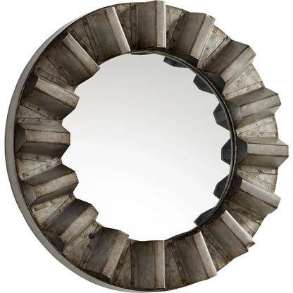 Argos Mirror by Cyan Design in galvanized. Made from iron, wood, mirrored glass in a eclectic & global style.