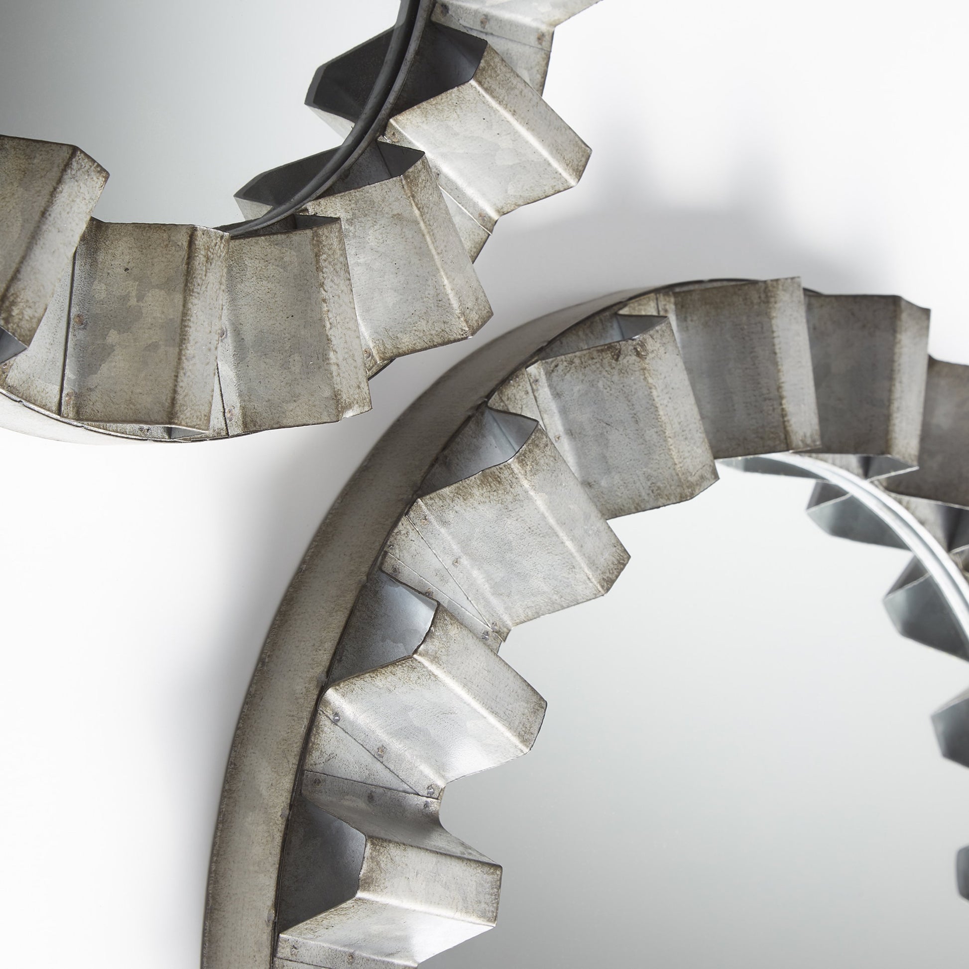 Argos Mirror by Cyan Design in galvanized. Made from iron, wood, mirrored glass in a eclectic & global style.