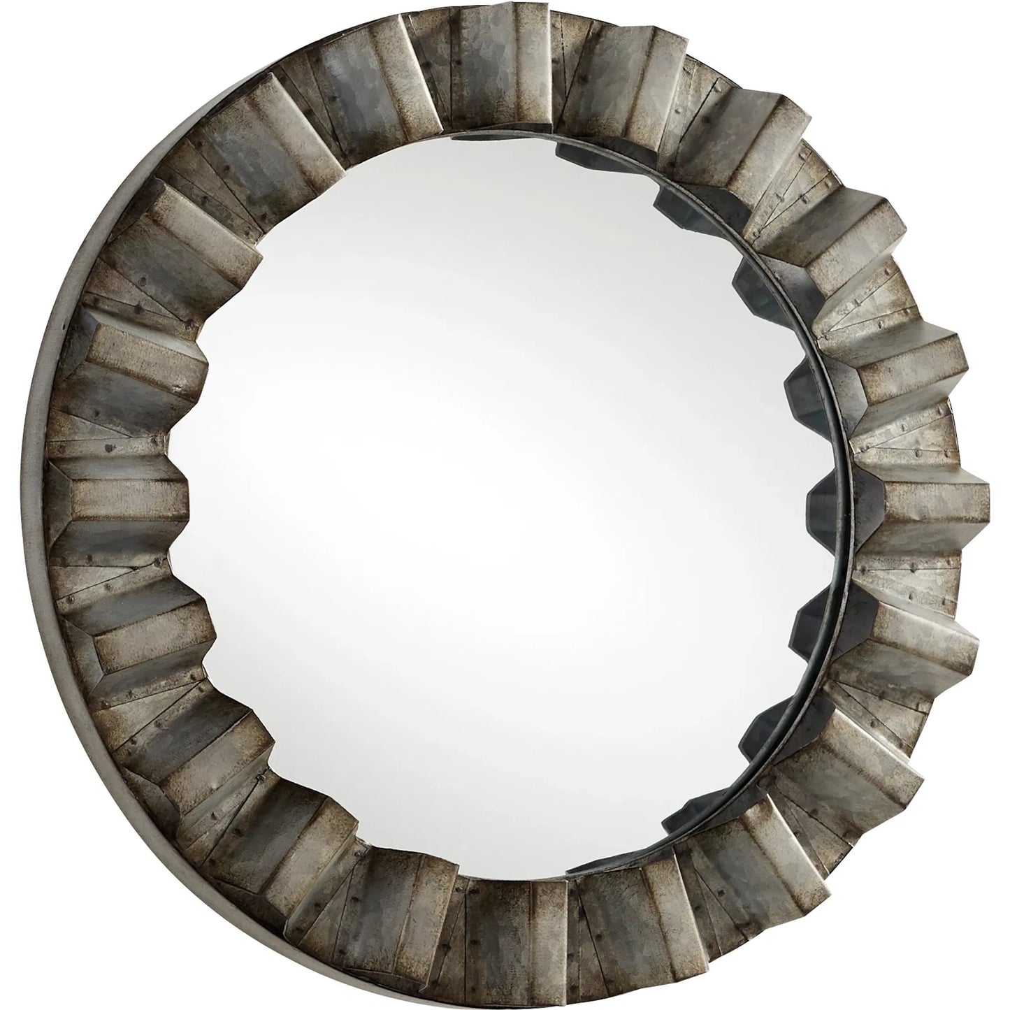 002 SR-745310 | Primary Silo | Argos Mirror by Cyan Design in galvanized. Made from iron, wood, mirrored glass in a eclectic & global style.