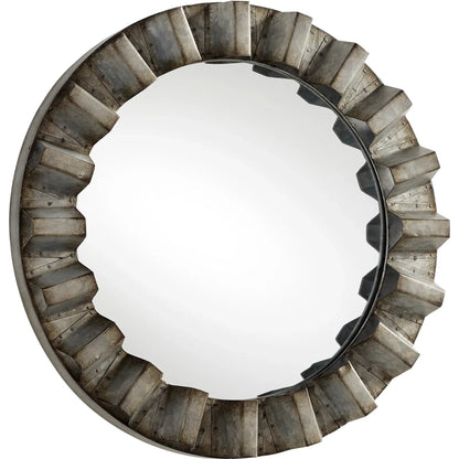 Argos Mirror by Cyan Design in galvanized. Made from iron, wood, mirrored glass in a eclectic & global style.