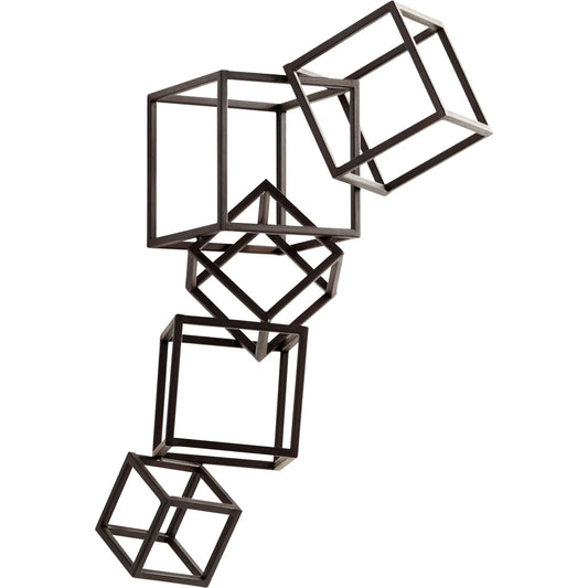 Cubed Tree Wall Art by Cyan Design in black. Made from iron in a modern style.