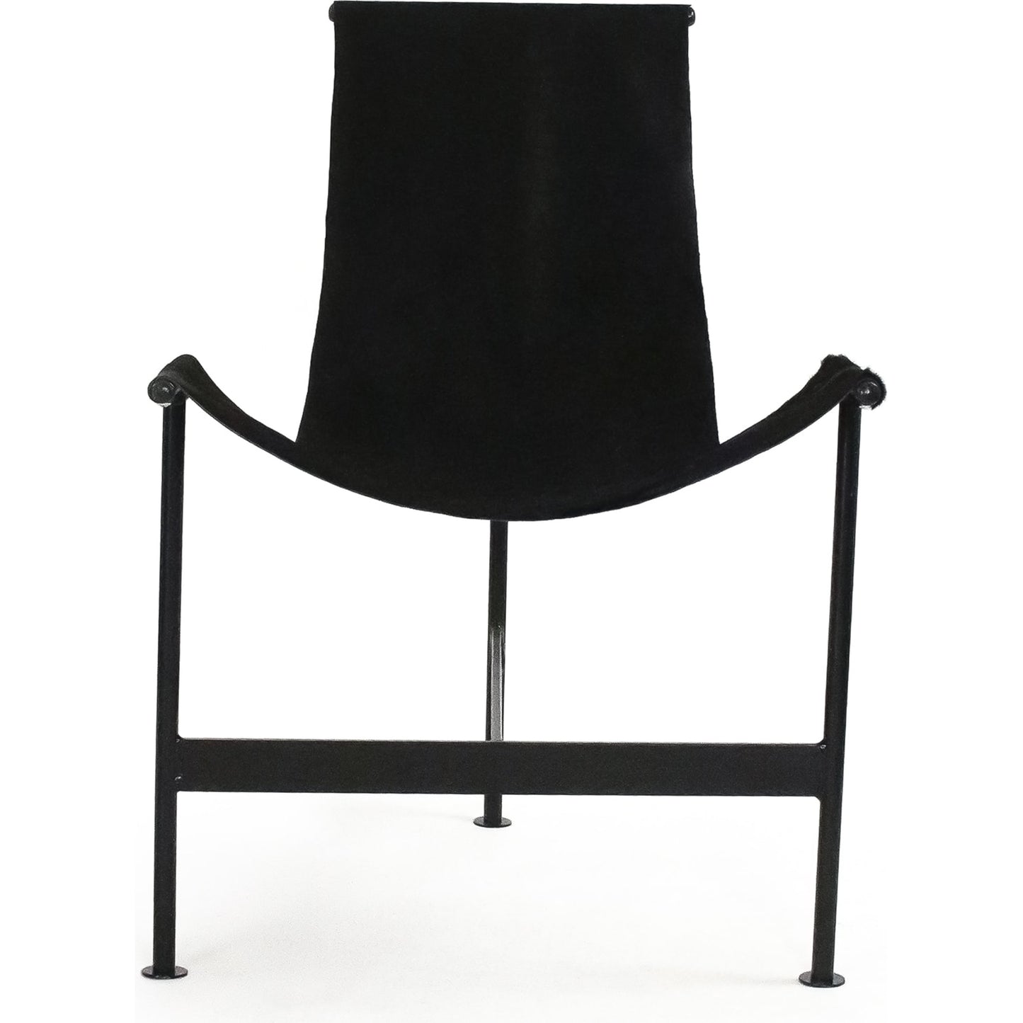 001 SR-900089 | Additional Silo | Hide Sling Chair by Zentique in brazilian black cowhide and recycled metal. Made from recycled metal in a modern style.