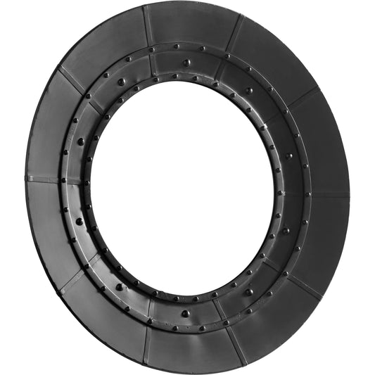 Falkirk Mirror by Cyan Design in black. Made from iron, wood, mirrored glass in a modern style.